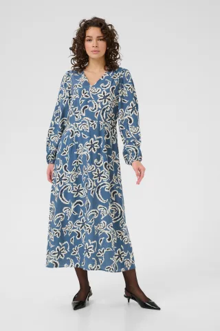 Kleid KAdahlia Tight fit blue white