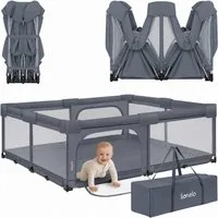 lionelo Laufgitter FLORENCE XL EASY FOLD (Set), EasyFold/180×200cm/keine Montage/2Eingänge/Netzseiten/Tasche
