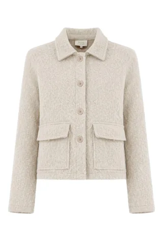 signe nature - Blazer in Wolloptik beige - Gr. - 40