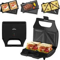 HOMELUX 3-in-1-Sandwichmaker Sandwich-Toaster Waffeleisen Grill Ultracompact, 800 W, Antihaftbeschichtet, Schnelles und Gleichmäßiges, Leichte Reinigung