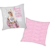 Barbie Dekokissen Kinder Kissen 40 x 40 cm Barbie Kuschelkissen Dekokissen