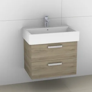 Artiqua 411 Waschtischunterschrank für Vero 045470 Sanremo Eiche quer NB, 411-WU2L-D26-7145-428 411-WU2L-D26-7145-428