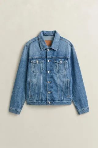 GANT - Trucker Jeansjacke mid blue - Gr. - XL