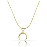 Made by Nami Kette mit Anhänger 925 Sterling Silber filigrane Halskette Silber oder Gold Mond, für Frauen & Mädchen Geschenk-Idee inkl. Geschenkbox