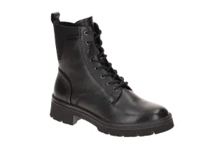 Tamaris 1-25222-47 001 Damen Stiefeletten Schwarz - bequeme Lace Up Boots