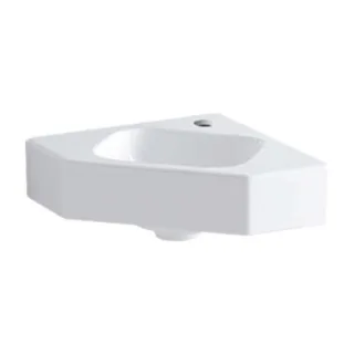 Geberit iCon Eck-Handwaschbecken 124729600 46x33cm, mit Hahnloch, ohne Überlauf, weiß KeraTect
