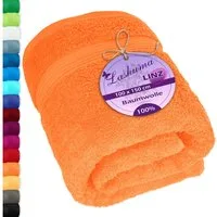 Lashuma Badetuch - Badehandtuch Linz, Frottee (1-St), Frottee Strandtuch orange 100x150 cm
