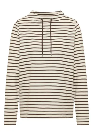 Cecil - Gestreiftes Shirt braun - Gr. - XS