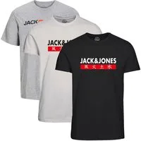 Jack & Jones T-Shirt INFINITY Multipack Herren Rundhals-Ausschnitt Oberteile Crew-Neck