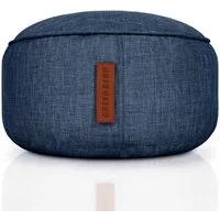 Green Bean Pouf Sitzsack-Hocker Home Linen 45x25cm (Sitzsack-Hocker 45x25cm mit EPS-Perlen Füllung -, Fußhocker Fußkissen Sitz-Pouf für Sitzsäcke), Bodenkissen für Kinder und Erwachsene - Sitzkissen Sitzhocker