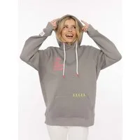 Zwillingsherz Hoodie "Smile Cross" Statement Schriftzug, Stickerei, Kapuze, Kängurutasche