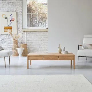 Couchtisch Eden aus massivem Eichenholz 120x80