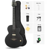 Moukey Akustikgitarre BCC-100 Westerngitarre elektrisch Komplettset inkl. Gigbag Stimmgerät, LP, mit Gigbag, Gurt, Stimmgerät, Schlagbrett, für Anfänger in voller Größe komplettes Anfängerset