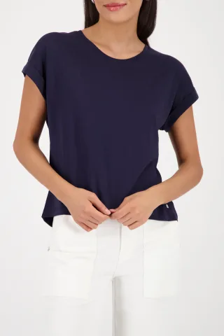 monari - Basic-T-Shirt marine - Gr. - 38