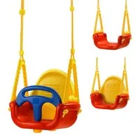 BURI Einzelschaukel 3 in1 Kinderschaukel Babyschaukel Kleinkindschaukel Gartenschaukel