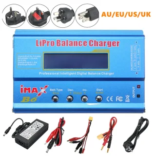 iMAX B6 80W 6A Lipo Battery Balance Charger XT60 Plug with Power Supply Adapter