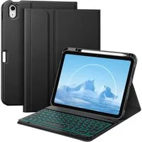 Fintie Tablet-Hülle mit Tastatur für iPad 11 Generation 2025 11'', iPad 10 Gen 2022 10.9'' 11 Zoll/10.9 Zoll, 7-farbige Hintergrundbeleuchtung, Magnetische Bluetooth-Keyboard