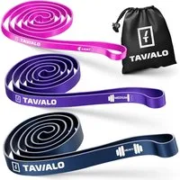 TAVIALO Trainingsbänder Widerstandsbänder mit Griff: Fitnessbänder 3er Set für Krafttraining, Türankerbefestigung, Expander Resistance Bands/Fitnessgeräte