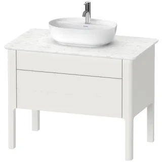 Duravit Luv Konsolenwaschtischunterbau bodenstehend Nordic Weiß Seidenmatt 938x570x743 mm - LU956903 LU956903939