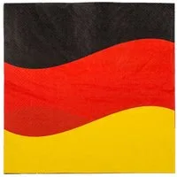 Out of the Blue Flagge Deutschlandflagge 2-lagige Papierservietten 12 Stück ca. 33 x 33 cm