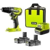 ONE+ Akku-Schlagbohrschrauber R18PD5-220S, 18Volt grün/schwarz, 2x Li-Ionen Akku 2,0Ah