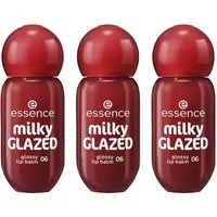 Essence Lipgloss milky GLAZED glossy lip balm, 3-tlg.