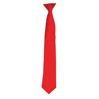 Premier Colours Herren Satin-Clip-Krawatte (Rot)