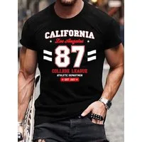 RMK T-Shirt Herren Shirt Rundhals Basic "California 87" aus Baumwolle