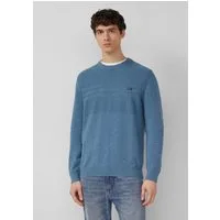 s.Oliver Longpullover Strickpullover Strickpullover aus Baumwolle mit Strukturmix