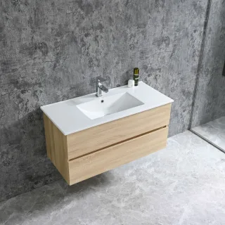 Neuesbad Serie 70 Waschtischset B:100, T:46, H:50cm, holz NBHT10100