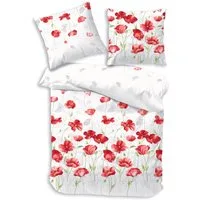 Träumschön Bettwäsche Premium Bettwäsche 135x200 oder 155x220 Baumwolle - Blumen Muster, Renforce, 2 teilig, mit Reißverschluss, luftig und leichte Sommerbettwäsche