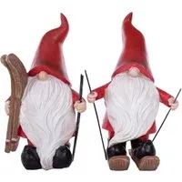 Myflair Möbel & Accessoires Weihnachtsfigur Weihnachtsdeko rot (Set, 2 St), Wichtel auf Skiern, Höhe ca. 20 cm