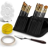 Waidmeister Malpinsel Waidmeister Pinselset Acrylfarben - 15 Acryl Pinsel aus Nylon, (1 St)
