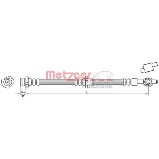 Metzger Bremsschlauch vorne rechts Nissan Almera II N16 Hatchback