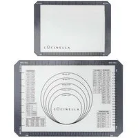 HAC24 Backmatte Silikon Teigmatte Silikonmatte Teigunterlage Antihaft Backunterlage, Silikon (Set, 2-tlg), Lebensmittelecht