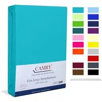 Camry Spannbettlaken CLASSIC, Jersey Baumwolle, Gummizug: rundum, viele Farben, alle Matratzenhöhen, Bettlaken, Spannbetttuch
