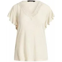 Lauren Ralph Lauren Blusentop SIGLAY LINEN V-Neck Ruffle
