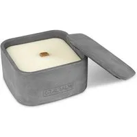 GRAURAUM Outdoorkerze Oskar - Kerzenfresser mit Dauerdocht Tischfeuer (13 x 13 x 8,5cm), nachhaltiges Rapswachs