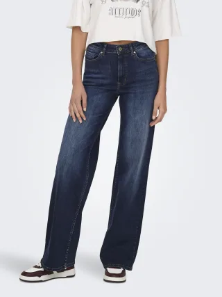 ONLY - ONLMADISON BLUSH HW WIDE DNM REA081 NOOS Dark Blue Denim - Gr. - 32