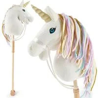 BIECO Steckenpferd Bieco Steckenpferd Kinder Einhorn Rainbow Hobby
