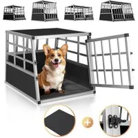 Cadoca Tiertransportbox, Aluminium Kofferraum verschließbar trapezförmig M 70x54x51cm