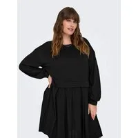 ONLY CARMAKOMA Jerseykleid CARUMA ALBA L/S MIX KNEE DRESS JRS Sommerkleid