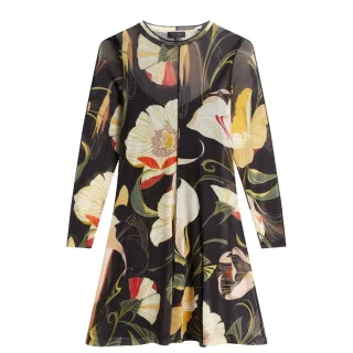 Schwarzes Midikleid Mit Langen Ärmeln Von Ted Baker