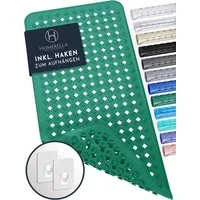 Homerella Badematte rutschfest Hautsensitiv 88x39cm, INKL. AUFHÄNGUNG, Antirutschmatte Badewanne BPA frei, Duschmatte schimmelresistent & maschinenwaschbar