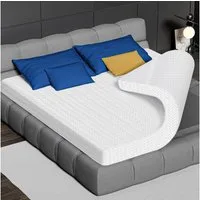 Bundviel, Topper Gel Topper 5cm Matratzentopper H2&H3 Memory Schaum Topper, 5 cm hoch, 180 x 200 cm, 7-Zonen-Druckentlastung