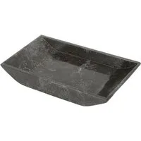wohnfreuden Dekoschüssel Marmor Ablageschale schwarz rechteckig 30 cm, 1287