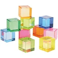 EDUPLAY Lernspielzeug Acryl Steine je 2,5 x 2,5 x 2,5 cm (10-St)