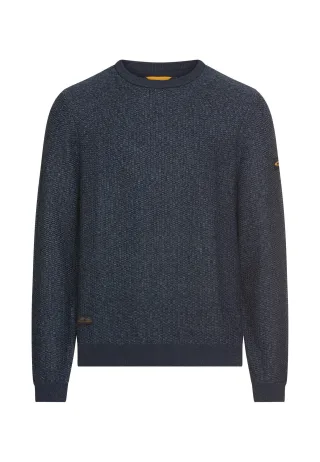 camel active - Strickpullover mit Rundhalskragen tinted blue - Gr. - M