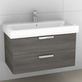 Artiqua 413 Waschtischunterschrank für iCon 124090, 124093 Graphit Struktur quer, 413-WU2L-K13-7070- 413-WU2L-K13-7070-401