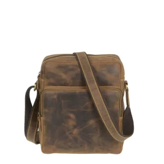 Crossbody Bag Herren Leder Vintage antikbraun | Greenburry Umhängetasche Männer Damen 1654-25